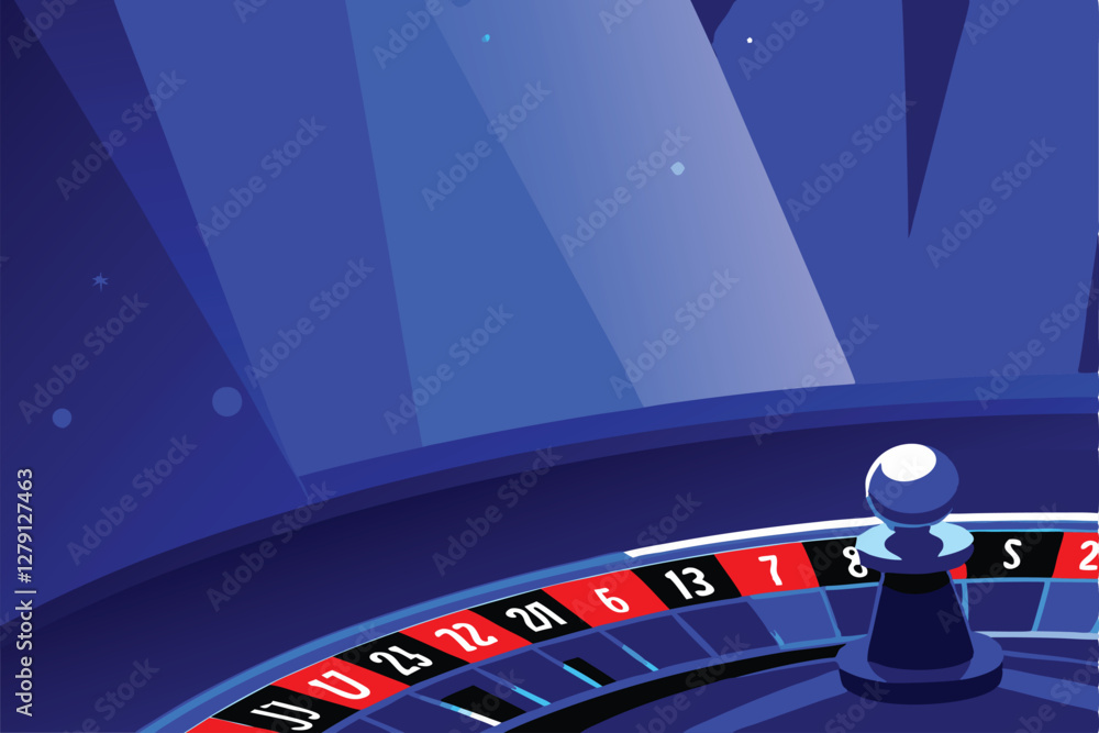 Create a highly detailed vector illustration of a close-up roulette wheel, focusing on the ball about to land in a numbered slot. Show realistic textures and lighting. Create a highly detailed vector illustration of a close-up roulette wheel, focusing on the ball about to land in a numbered slot. Show realistic textures and lighting.