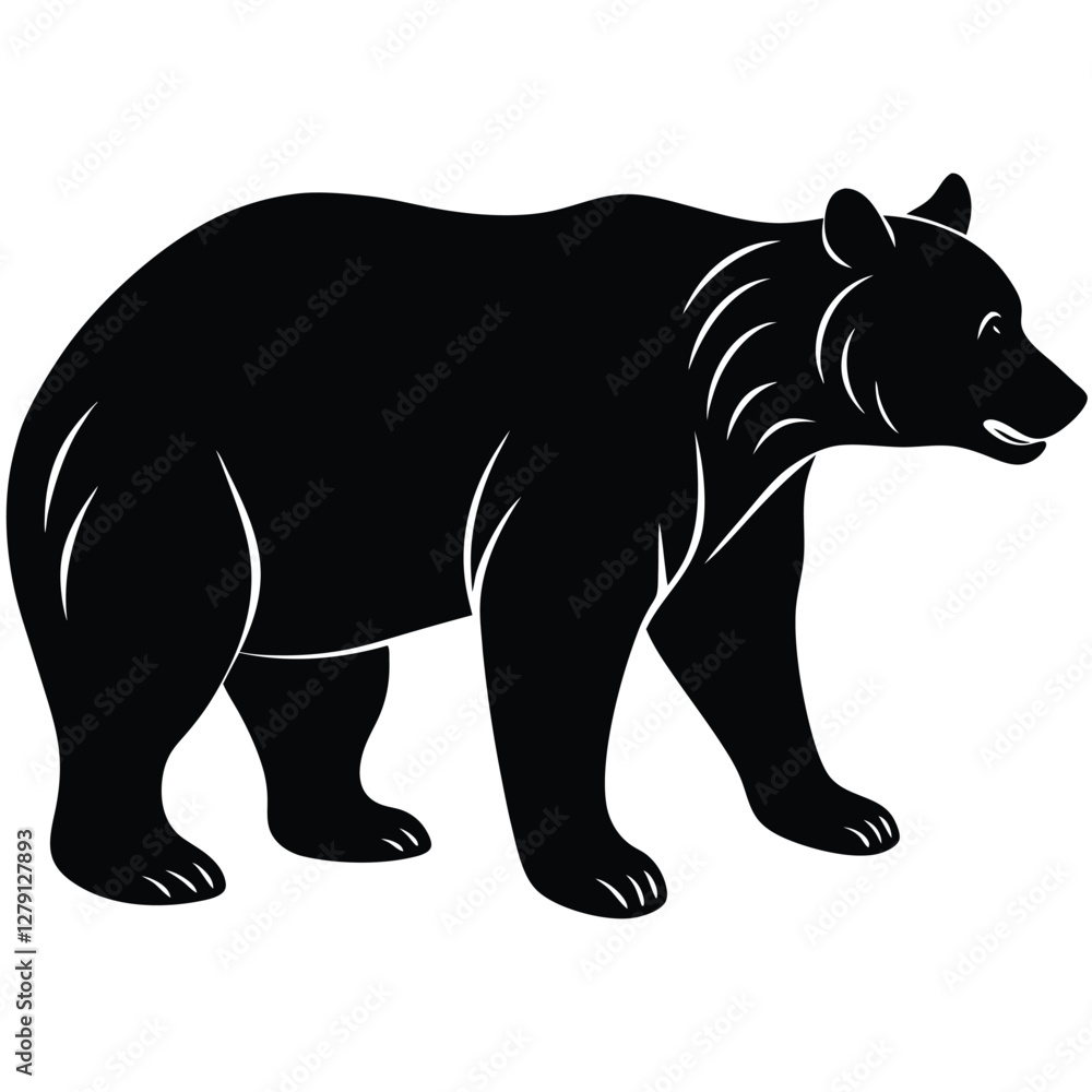 Fototapeta premium black bear vector illustration