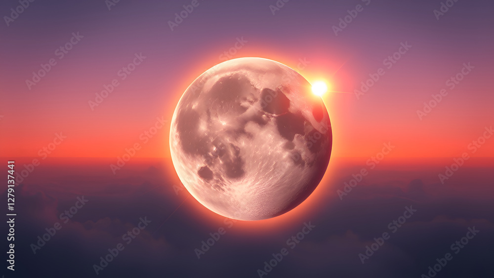 moon rising over the horizon moon rising over the horizon