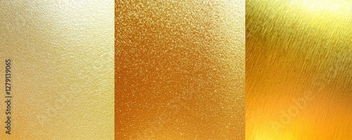 Elegant metallic tones with shiny grainy gold foil textures 