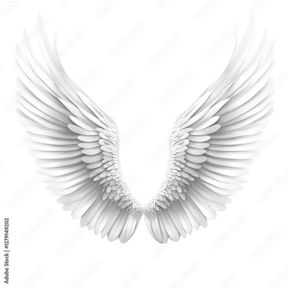 Fototapeta premium angel wings isolated On White Background