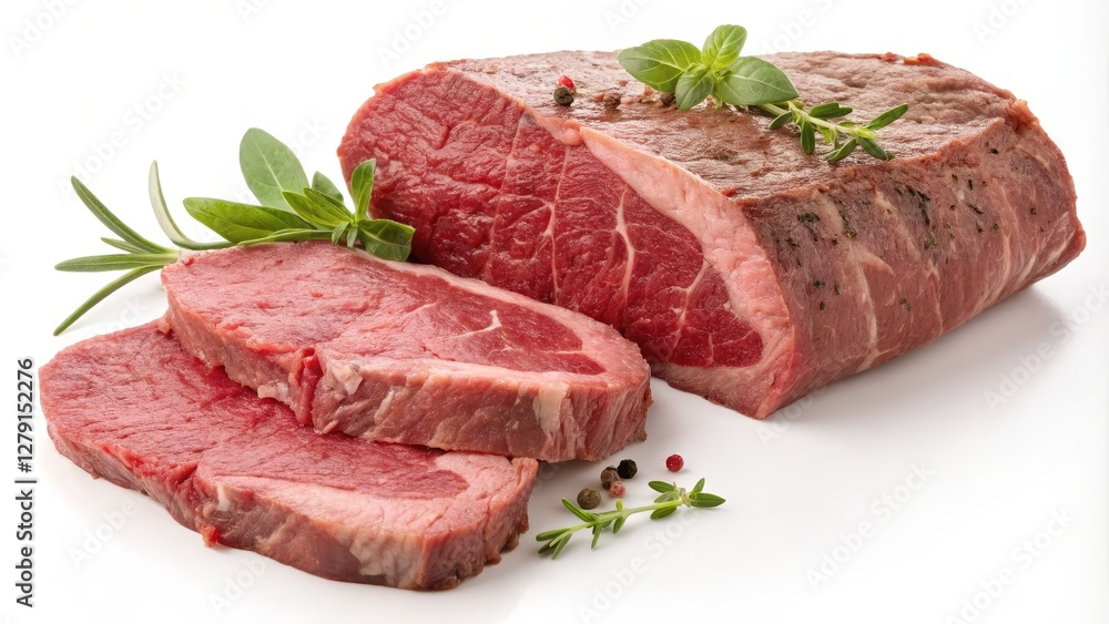 Sliced Beef Roast with Herbs Close-up Studio Shot, Food Photography, Meat, Recipe Beef, Steak Sliced Beef Roast with Herbs Close-up Studio Shot, Food Photography, Meat, Recipe Beef, Steak