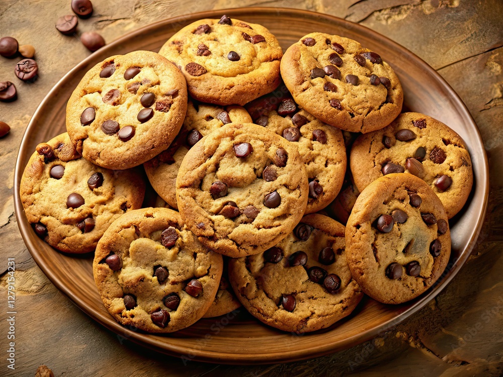 Delicious Chocolate Chip Cookies - Rule of Thirds Food Photography Delicious Chocolate Chip Cookies - Rule of Thirds Food Photography