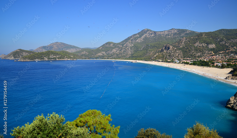 Obraz premium A view from Oludeniz in Fethiye, Turkey.