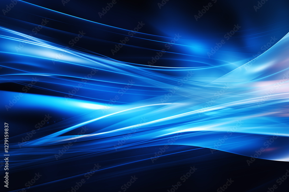 Abstract flowing bright blue energy streaks create dynamic visual effect, evoking sense of movement and tranquility. smooth lines and gradients enhance overall aesthetic appeal Abstract flowing bright blue energy streaks create dynamic visual effect, evoking sense of movement and tranquility. smooth lines and gradients enhance overall aesthetic appeal