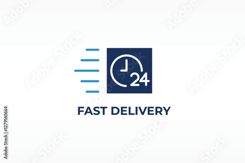 FAST DELIVERY vector, icon or logo sign isolated symbol illustration