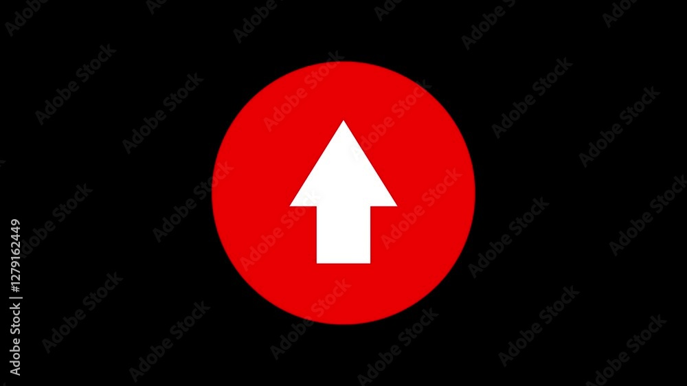 upload icon Animation, upward Arrow with circle isolated with black background. upload icon Animation, upward Arrow with circle isolated with black background.