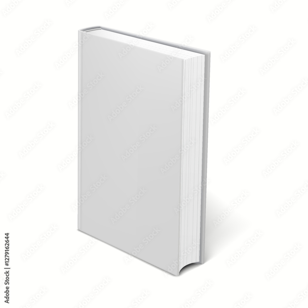 Fototapeta premium Realistic 3D mockup of a blank book showing different angles and views, perfect for displaying book designs.