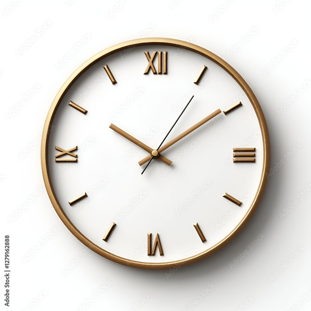 White wall clock isolated on white background jpg White wall clock isolated on white background jpg