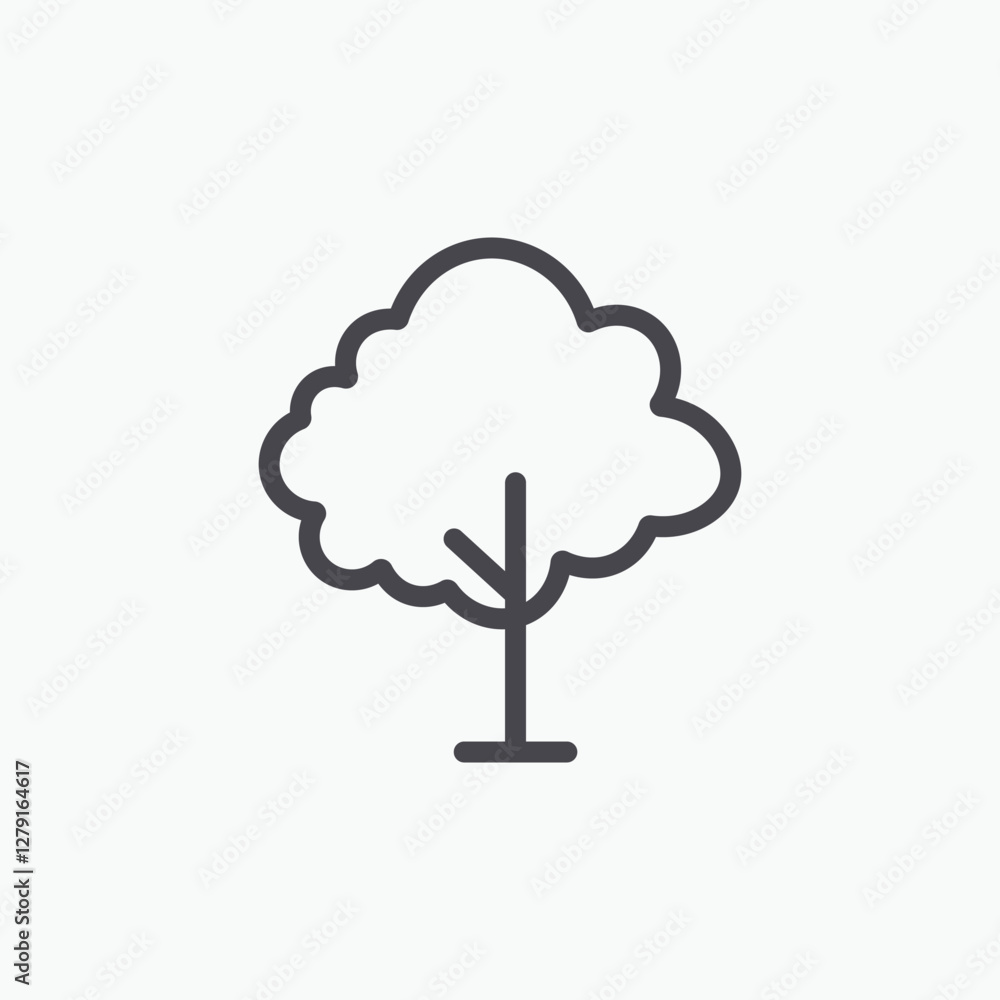 Tree Line Icon. Editable Stroke. Tree Line Icon. Editable Stroke.