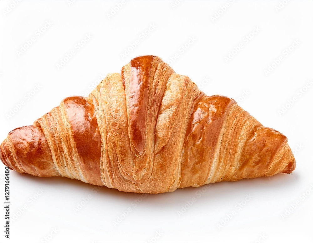 Fresh Croissant Isolated on a White Background Fresh Croissant Isolated on a White Background