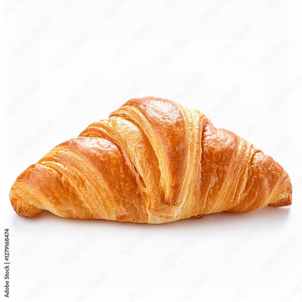 Fresh Croissant Isolated on a White Background Fresh Croissant Isolated on a White Background