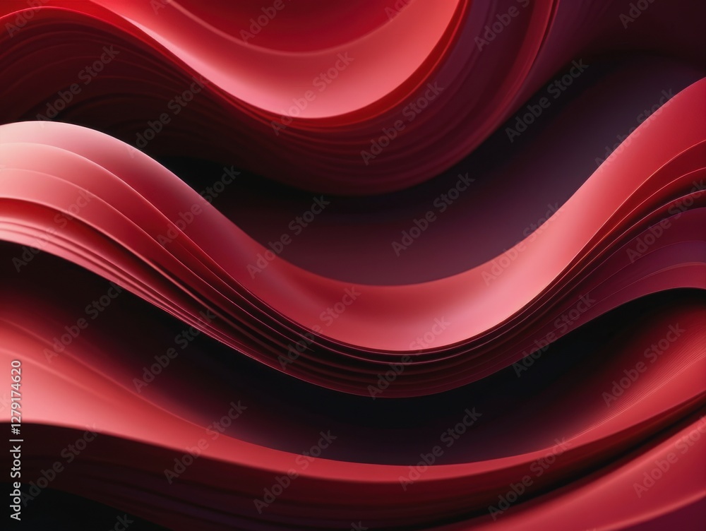 Abstract Red Waves Abstract Red Waves