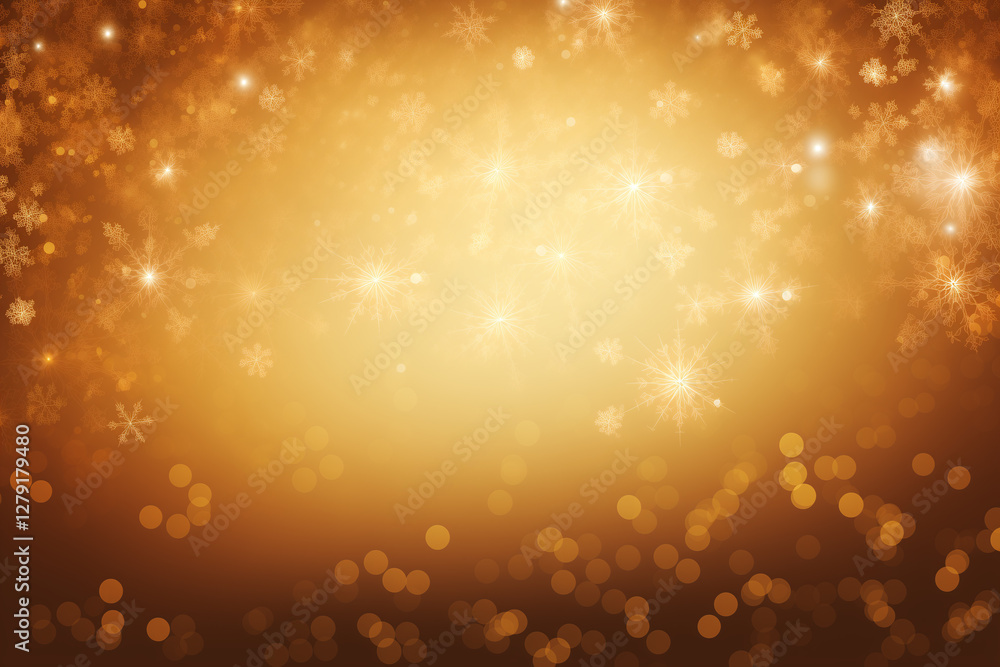 Elegant snowflake pattern overlaying rich golden gradient background, creating festive and warm atmosphere. Perfect for holiday themes and celebrations Elegant snowflake pattern overlaying rich golden gradient background, creating festive and warm atmosphere. Perfect for holiday themes and celebrations