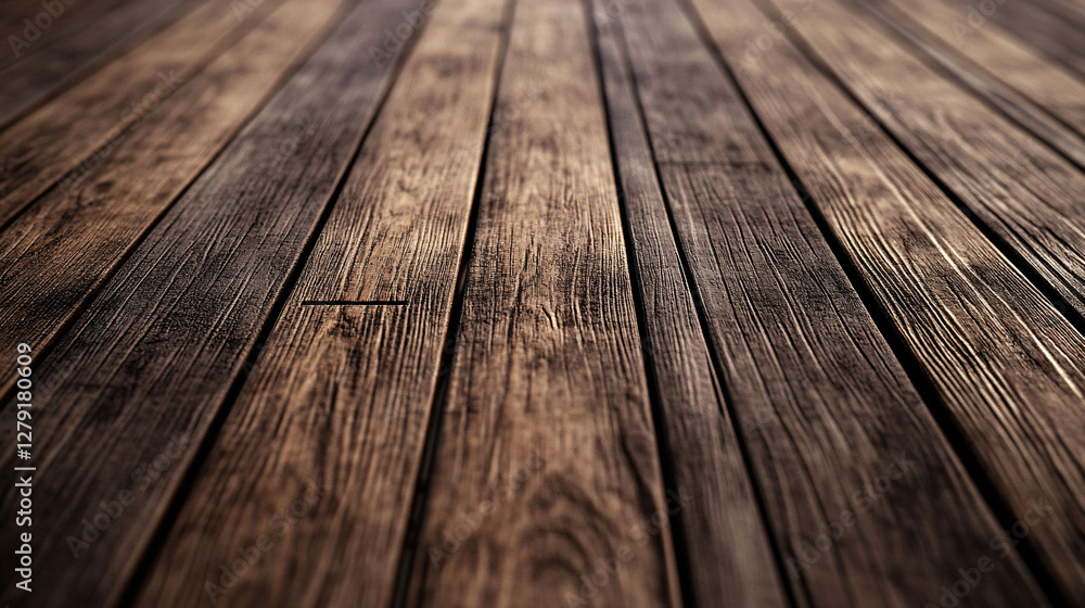 Wooden planks forming a pattern of lines going from foreground Wooden planks forming a pattern of lines going from foreground