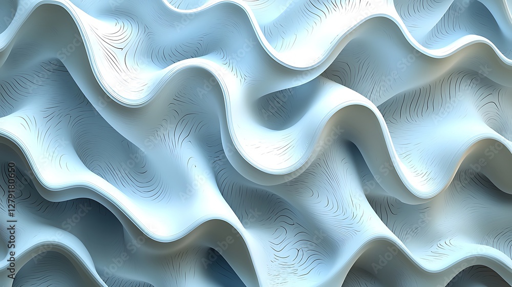 Obraz premium Abstract wavy light blue texture background