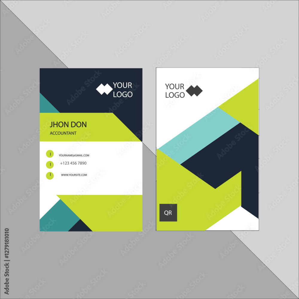 Flat design accounting template here Flat design accounting template here