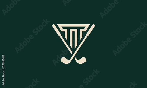 TT golf monogram logo design