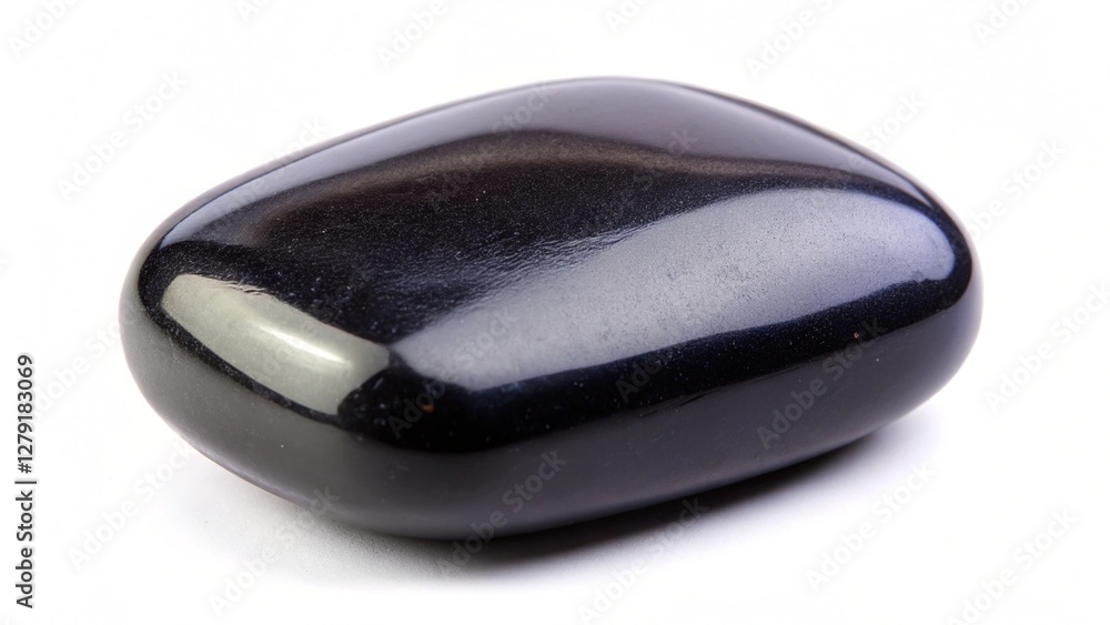 Smooth and Shiny Black Stone on a White Background for Creative and Elegant Design Purposes
Smooth and Shiny Black Stone on a White Background for Creative and Elegant Design Purposes