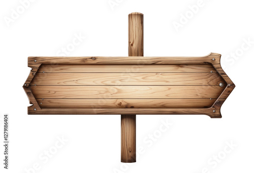 Obraz na płótnie Wooden directional sign with an empty space for text, cut out w salonie