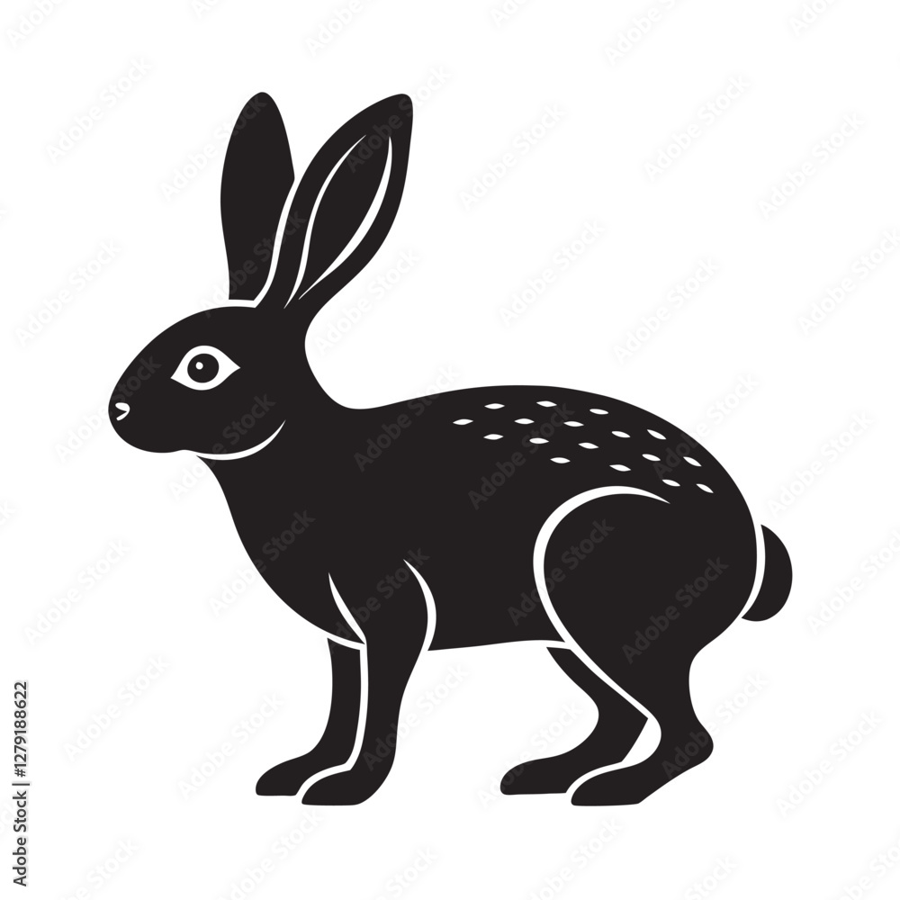 Obraz premium Mythical Irish fauna spring equinox hare silhouette
