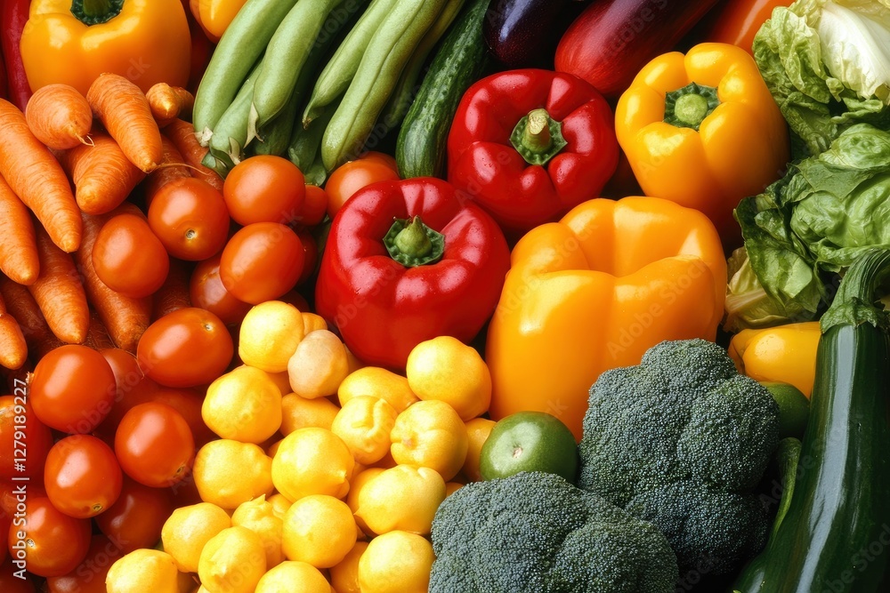 Photo of food: peppers, tomatoes, cabbage, cucumbers, various colored vegetables. Vegetarianism Photo of food: peppers, tomatoes, cabbage, cucumbers, various colored vegetables. Vegetarianism