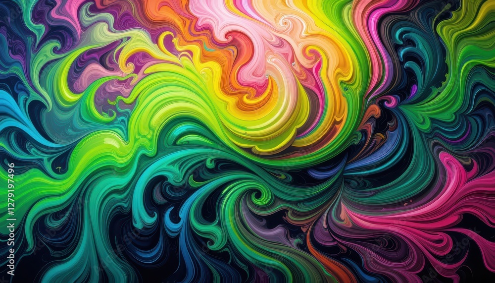 Vibrant Abstract Swirling Colors in a Dynamic Flowing Pattern Vibrant Abstract Swirling Colors in a Dynamic Flowing Pattern
