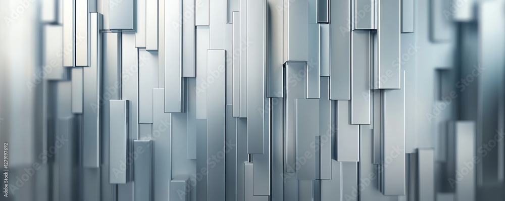 Sleek metallic silver gradient with vertical bars creating modern, abstract design. shiny surface reflects light beautifully, adding depth and texture to composition Sleek metallic silver gradient with vertical bars creating modern, abstract design. shiny surface reflects light beautifully, adding depth and texture to composition