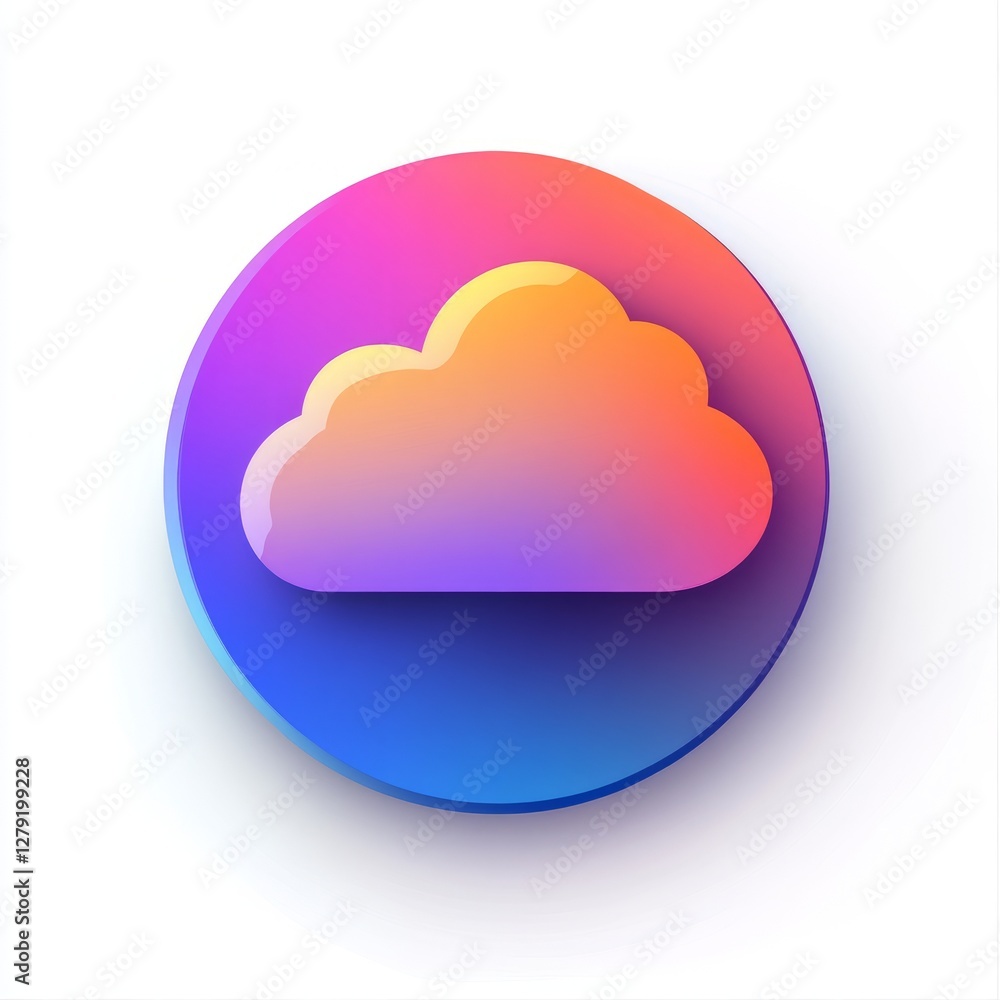Dynamic Cloud Icon Design for Digital Interface Dynamic Cloud Icon Design for Digital Interface
