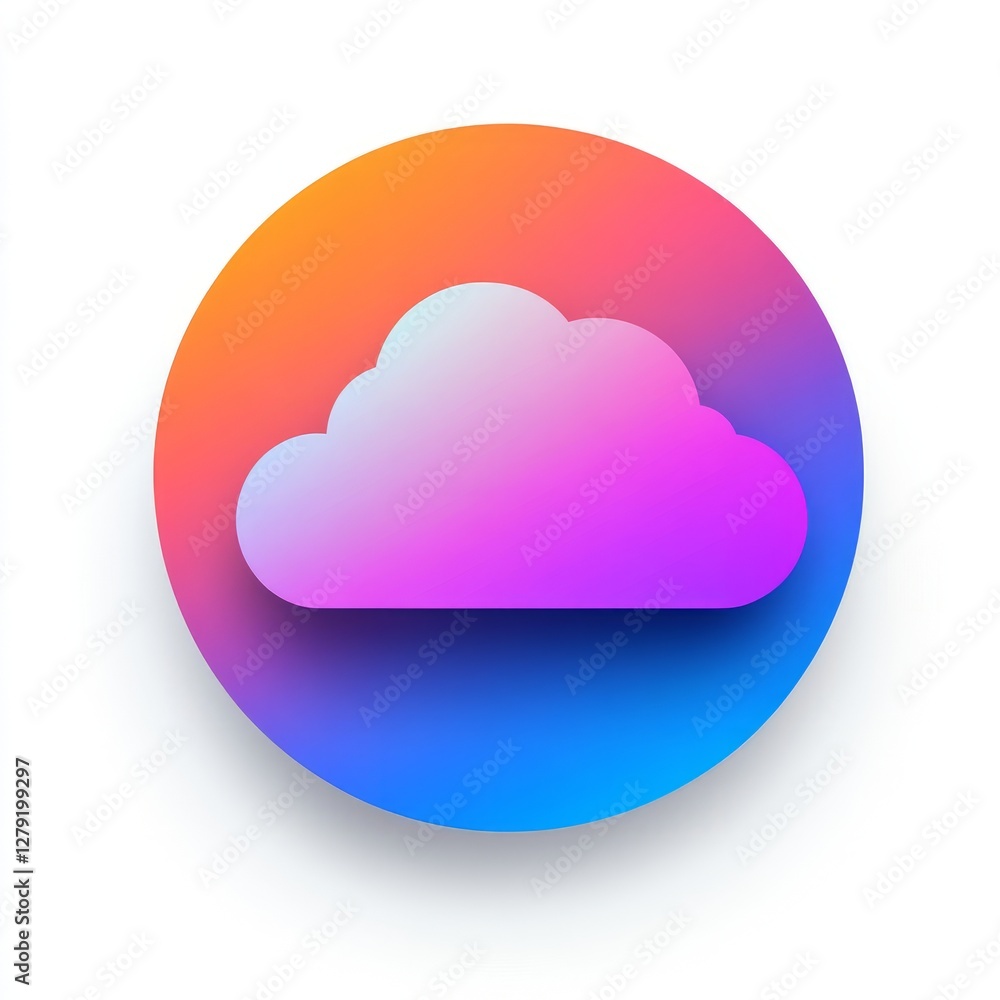 Colorful Cloud Icon Design Colorful Cloud Icon Design