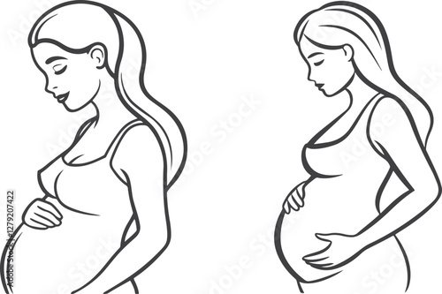 pregnant woman silhouette