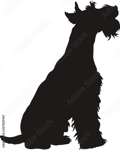 Airedale Terrier Dog, Silhouette