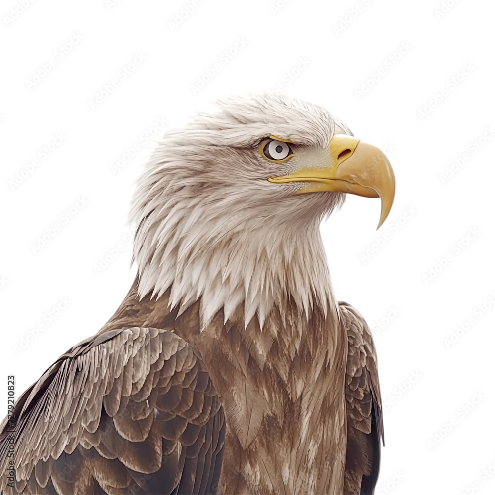 Fototapeta premium Majestic Bald Eagle Profile Powerful Bird of Prey