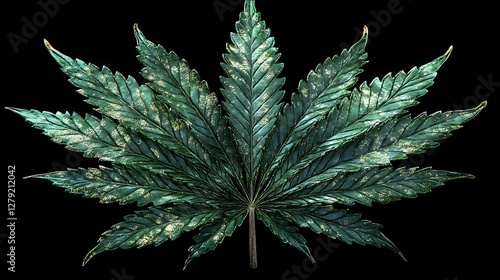 closeup cannabis leaf dark shadows high resolution hd picture