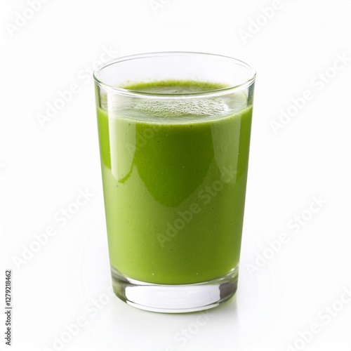 Wallpaper Mural Healthy Green Smoothie in Glass Isolated on White Background for Lifestyle and Wellness Torontodigital.ca