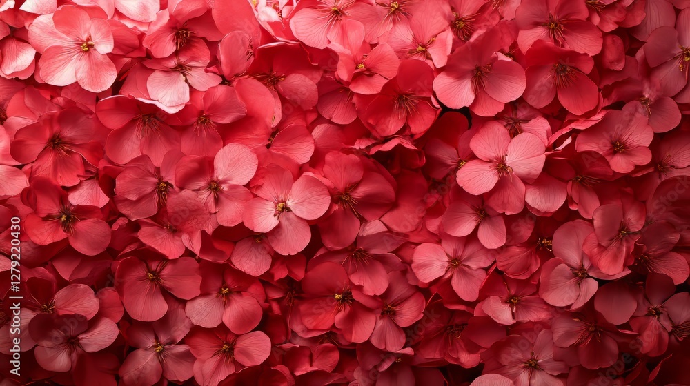Fototapeta premium Vibrant Close-Up of Blooming Red Flowers in a Lush Garden During Springtime Showcasing Nature's Colorful Beauty