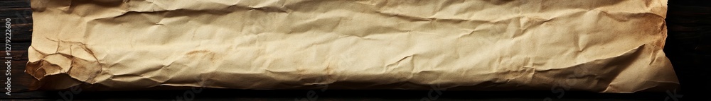 Naklejka premium A textured, old vintage paper banner with creases, showcasing a rustic and timeless design. Ideal for historical, antique, and nostalgic-themed content.