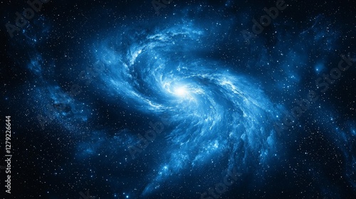 Cosmic spiral galaxy nebula in deep space. Possible use  Astronomy, space exploration background