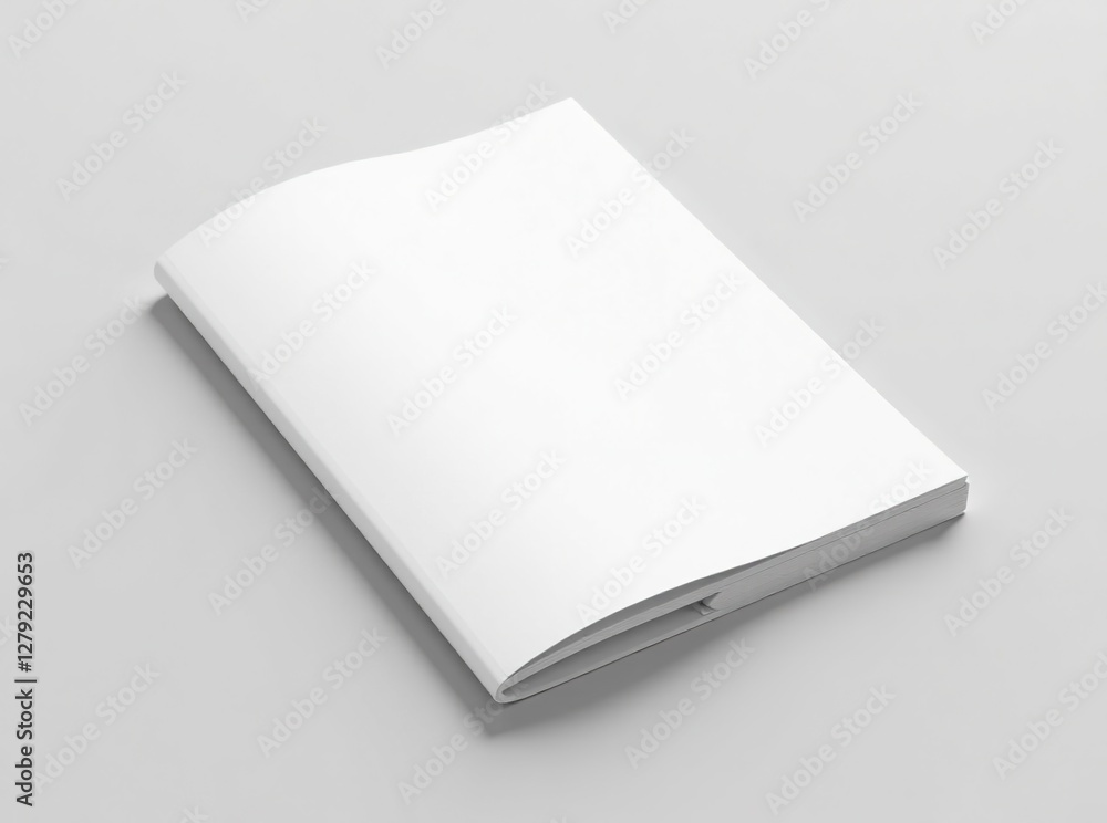 A4 Brochure Mockup - Photorealistic Light Grey Background A4 Brochure Mockup - Photorealistic Light Grey Background