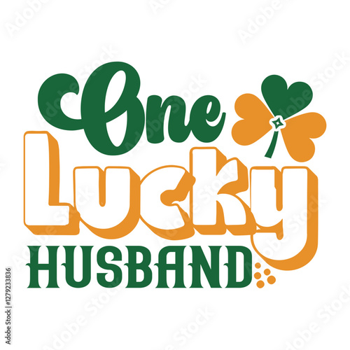 One lucky husband SVG Design
