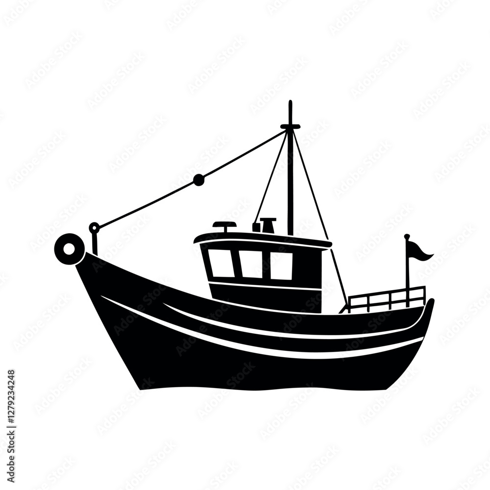 Artistic Fishing Boat Vector Collection Artistic Fishing Boat Vector Collection