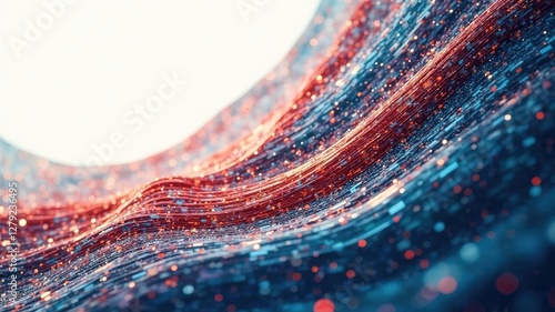 Dynamic Line Art Nature Texture - Bold Colors