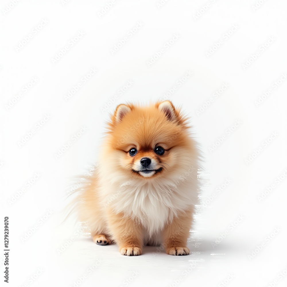 Glitched Pomeranian Puppy Abstract Background Art Glitched Pomeranian Puppy Abstract Background Art