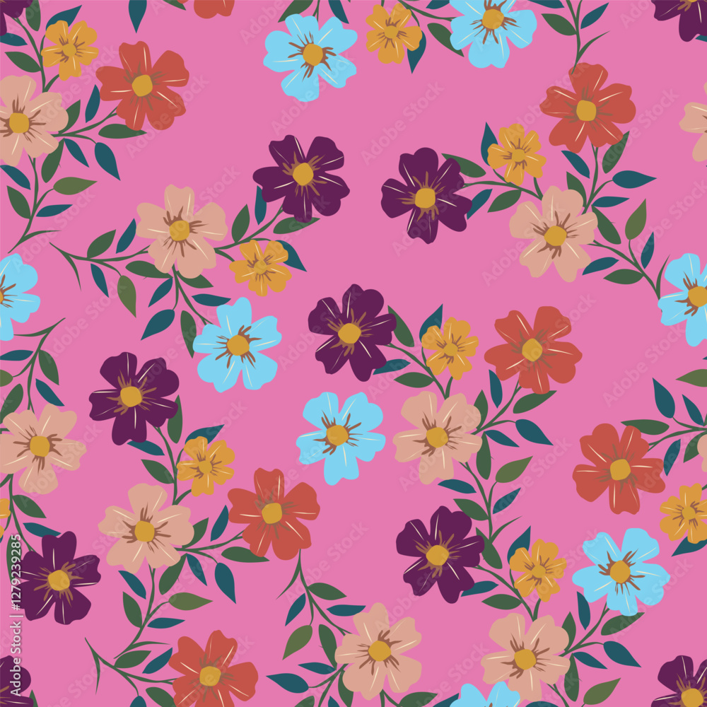 botanical floral vector seamless pattern with roses herbs and leaves big set background with flowers botanical floral vector seamless pattern with roses herbs and leaves big set background with flowers