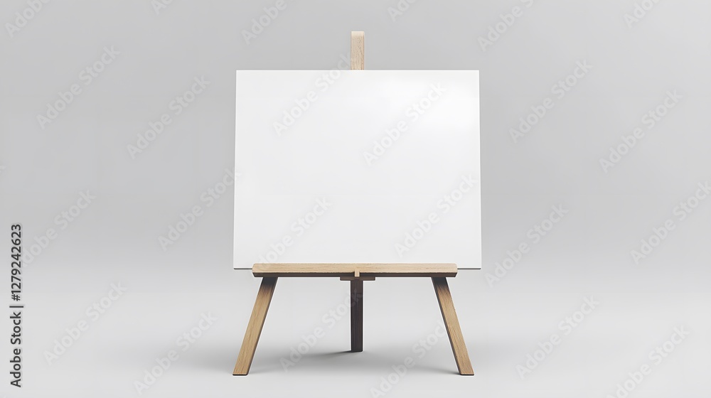 A Functional Easel with a Blank Whiteboard Isolated on a Transparent Background for Creative Presentations and Workspaces A Functional Easel with a Blank Whiteboard Isolated on a Transparent Background for Creative Presentations and Workspaces