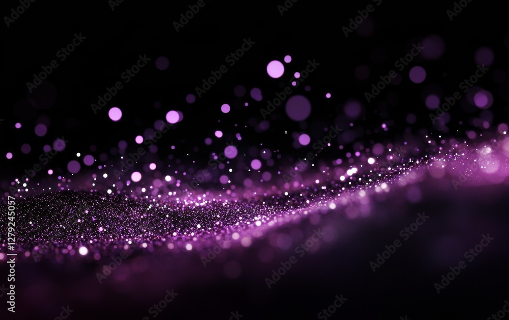Colorful Purple Cosmic Background Featuring Sparkling Particles and Shimmering Stars in a Dark Space Setting Colorful Purple Cosmic Background Featuring Sparkling Particles and Shimmering Stars in a Dark Space Setting