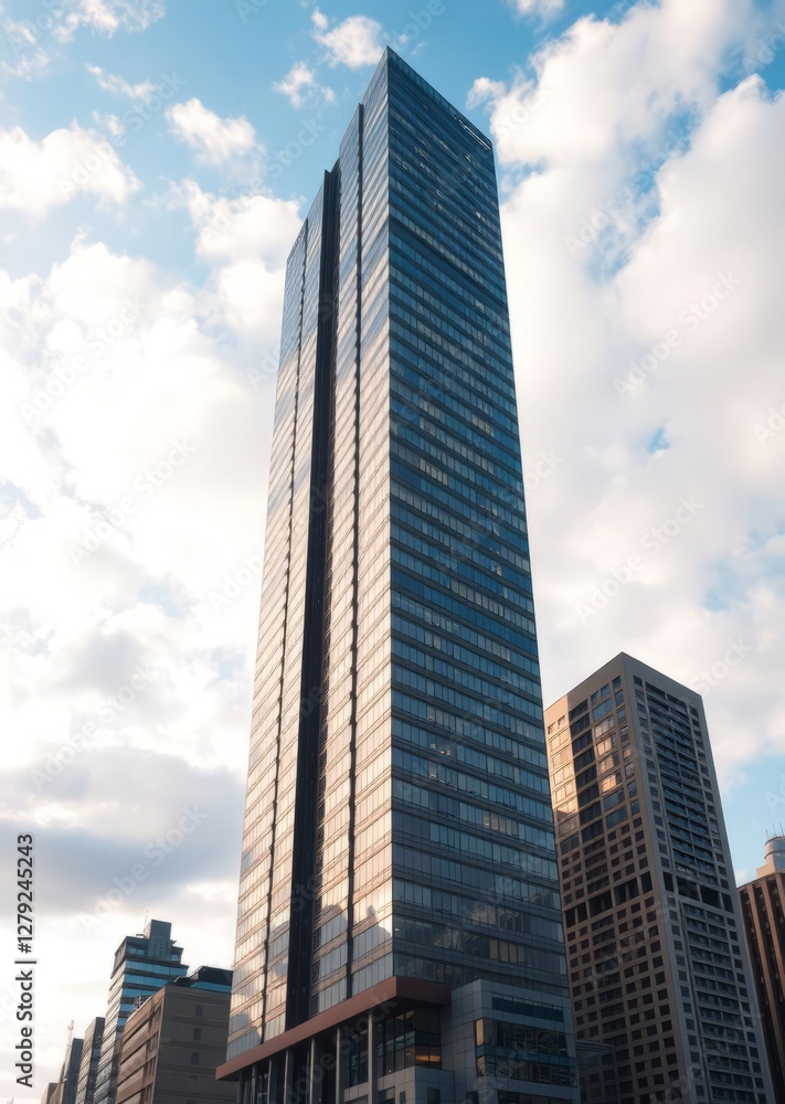 Tall buildings in the city center against the sky and clouds skyscraper city building skyscraper downtown business architecture cityscape Tall buildings in the city center against the sky and clouds skyscraper city building skyscraper downtown business architecture cityscape