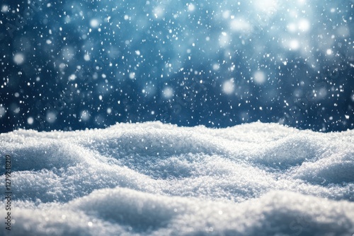 Wallpaper Mural Snowfall creating a serene winter landscape with sparkling flakes and soft white drifts Torontodigital.ca