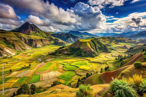 Zumbahua Canyon, Quilotoa Lagoon, and Andean fields.
