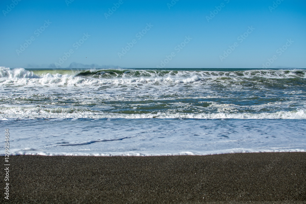 Coast of the Pacific Ocean, California in the USA.